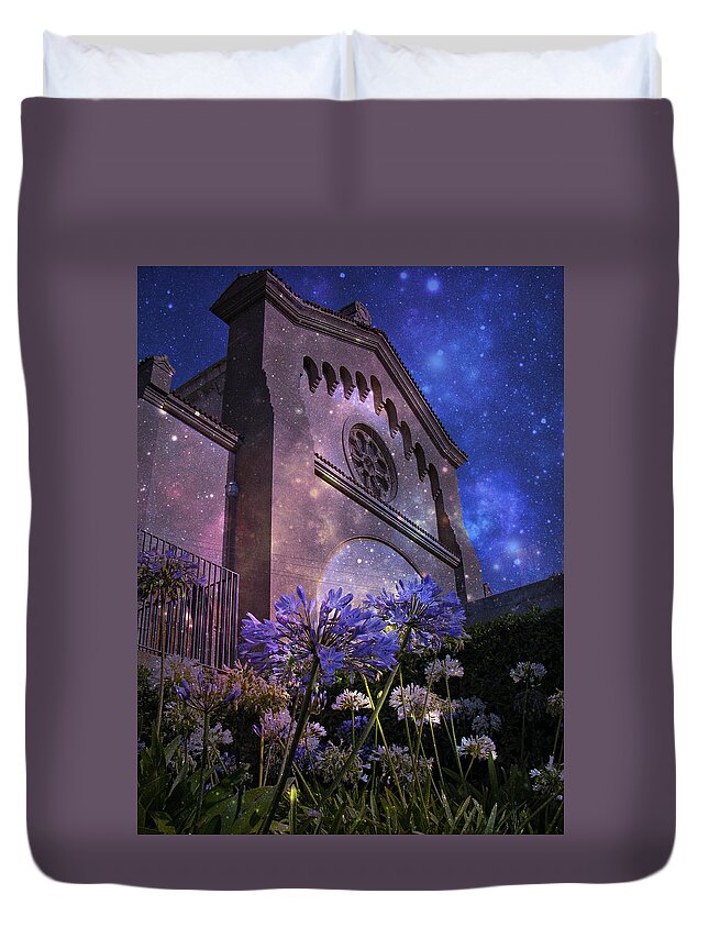 Temple Duvet Cover featuring the photograph Temple #4 by Jackie Russo