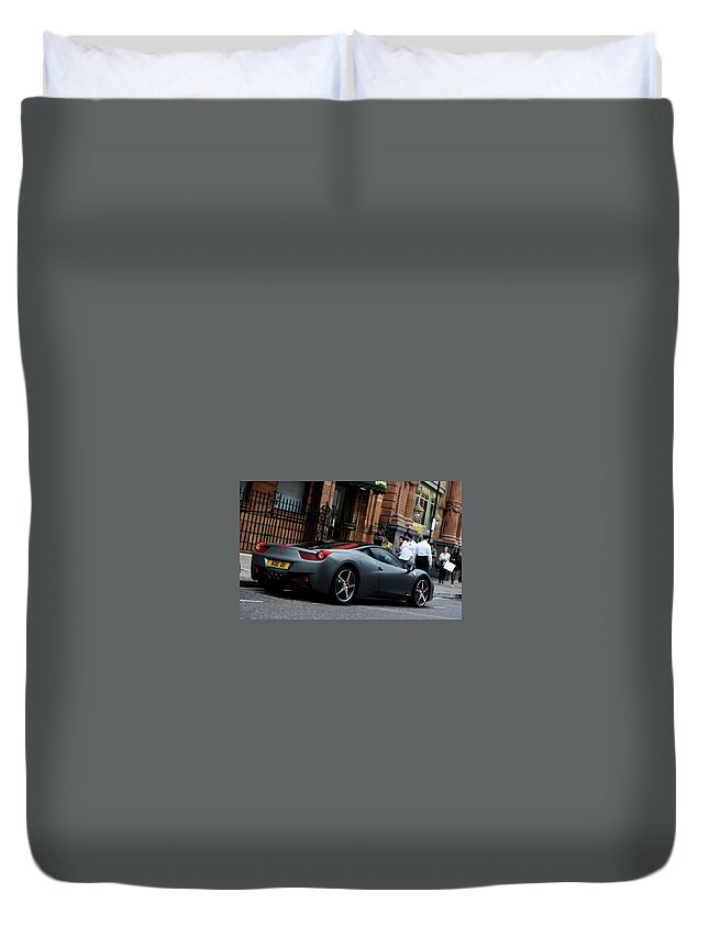 Ferrari Duvet Cover featuring the photograph Ferrari #40 by Mariel Mcmeeking