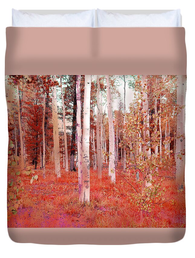 Trees Duvet Cover featuring the photograph 4096 by Peter Holme III