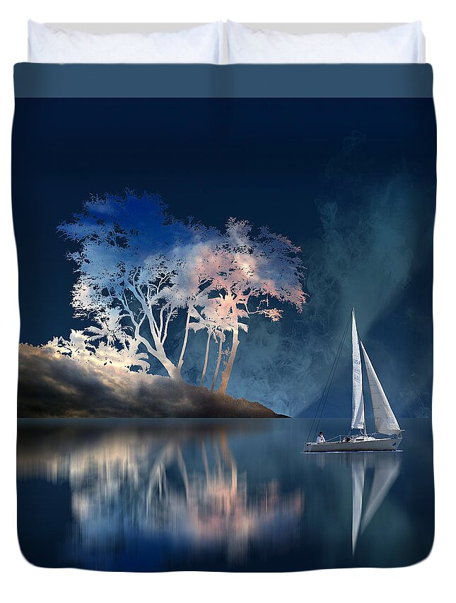 Trees Duvet Cover featuring the photograph 4169 by Peter Holme III