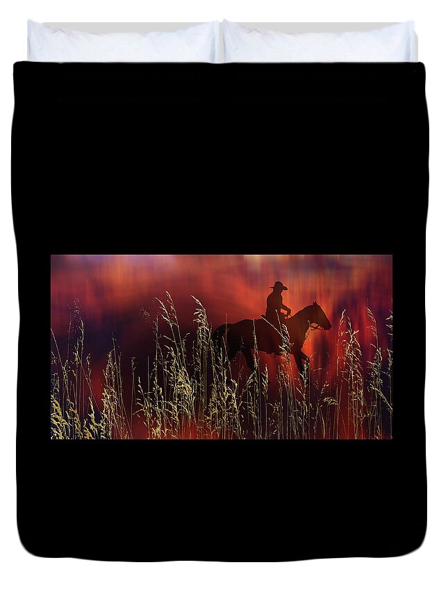 Equine Duvet Cover featuring the photograph 4323 by Peter Holme III