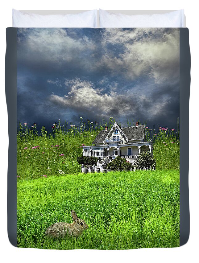 Elves Duvet Cover featuring the photograph 4379 by Peter Holme III