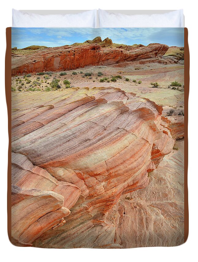 Valley Of Fire State Park Duvet Cover featuring the photograph Multicolored Sandstone in Valley of Fire #44 by Ray Mathis