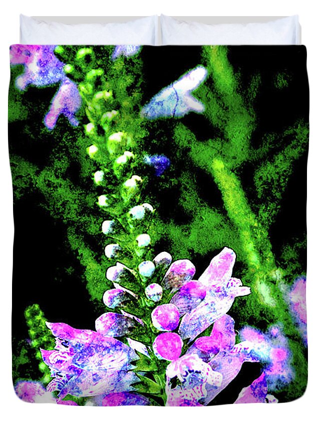 Texture Duvet Cover featuring the photograph Texture Flowers #44 by Prince Andre Faubert