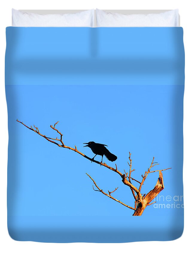  Duvet Cover featuring the photograph 47- Crow For Me by Joseph Keane