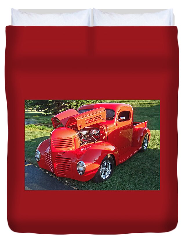 47 Dodge Pickup Duvet Cover featuring the photograph '47 Dodge Pickup #47 by Kris Rasmusson