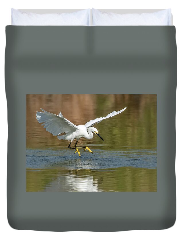 Snowy Duvet Cover featuring the photograph Snowy Egret #47 by Tam Ryan