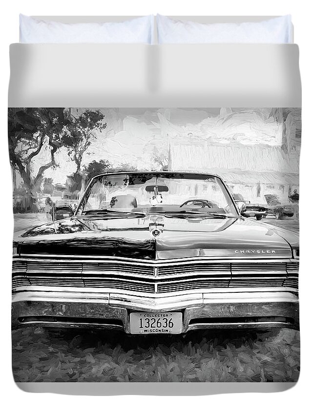 1968 Chrysler 300 Convertible Duvet Cover featuring the photograph 1968 Chrysler 300 Convertible Newport New Yorker #5 by Rich Franco