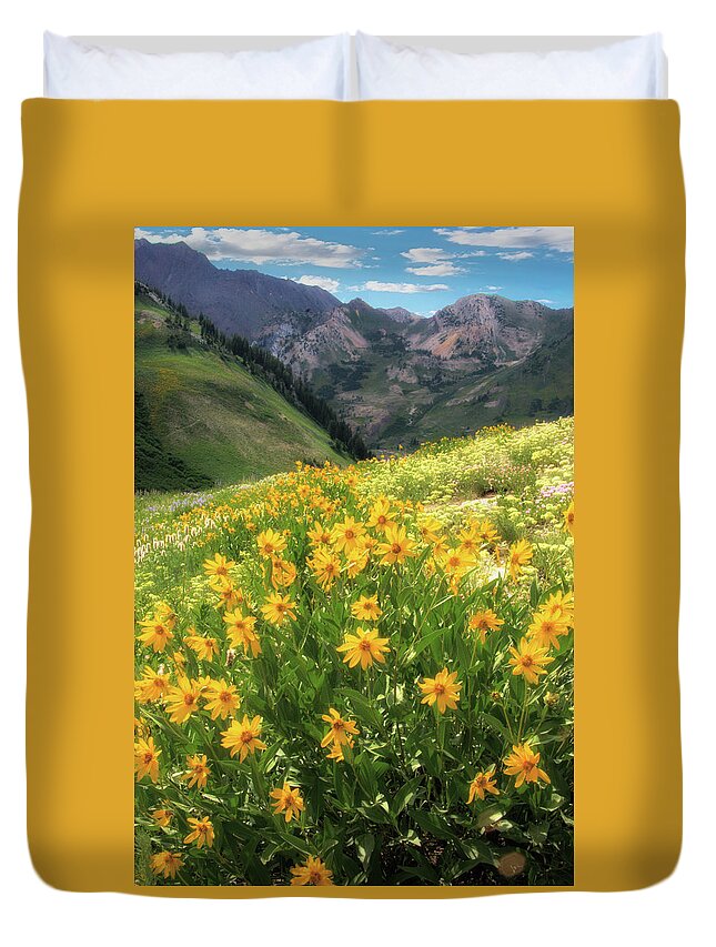  Duvet Cover featuring the photograph Albion Basin Wildflowers #5 by Douglas Pulsipher