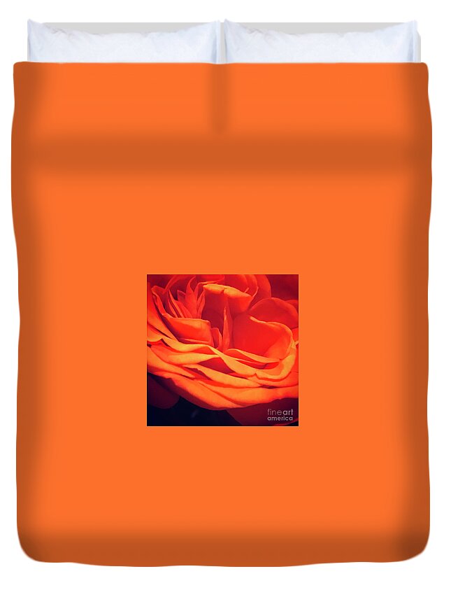 Orange Duvet Cover featuring the photograph Flower by Deena Withycombe
