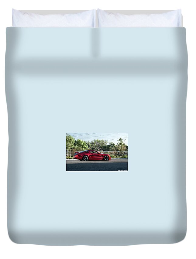 Ford Mustang Duvet Cover featuring the digital art Ford Mustang #5 by Maye Loeser