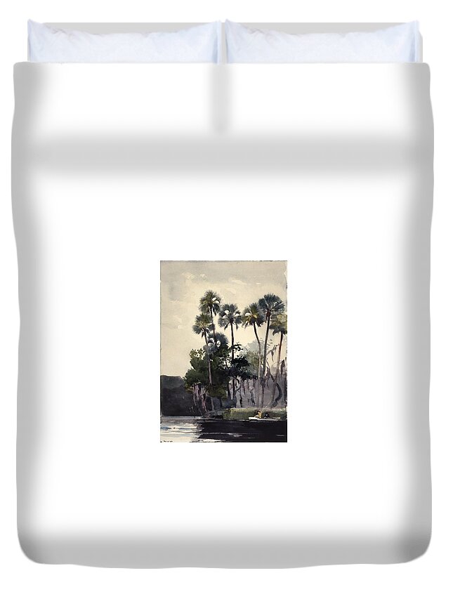 Winslow Homer (american Duvet Cover featuring the painting Homosassa River #5 by Winslow Homer