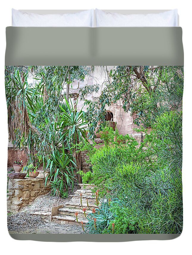 Africa Duvet Cover featuring the photograph In the medina of the african harbor city Agadir in Morocco #5 by Gina Koch