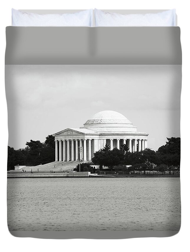  Black Duvet Cover featuring the photograph Jefferson Memorial in Washington DC #5 by Brandon Bourdages