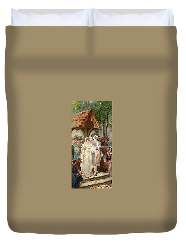 Marcus Stone 1840 - 1921 Duvet Cover featuring the painting Marcus Stone #5 by MotionAge Designs