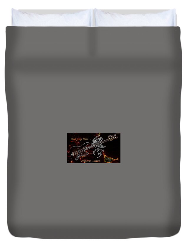 Music Duvet Cover featuring the digital art Music #5 by Maye Loeser
