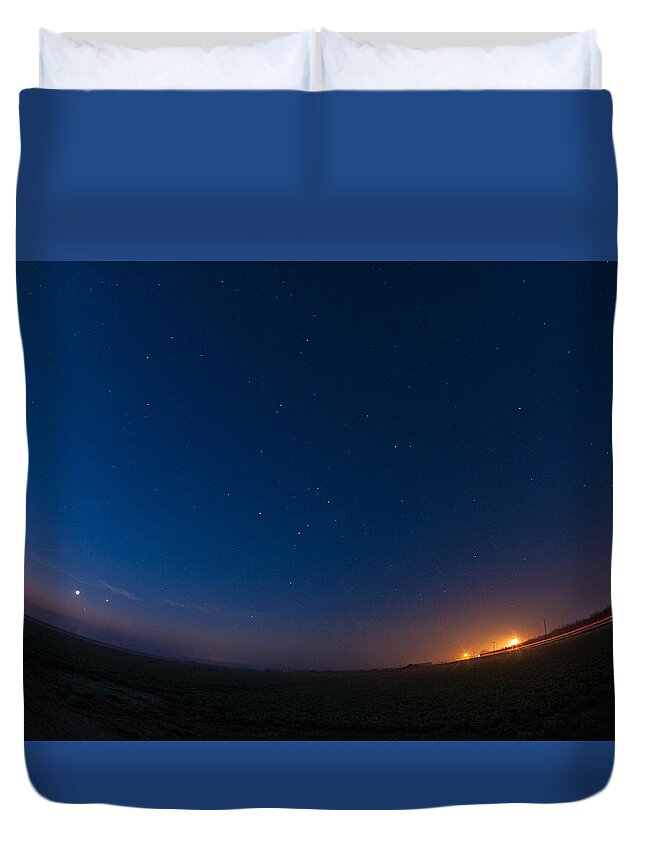 2016conniecooper-edwards Duvet Cover featuring the photograph 5 Planet Alignment 2016 by Connie Cooper-Edwards