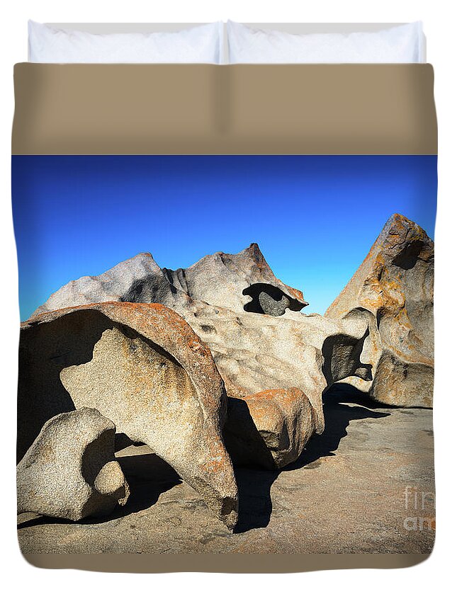 2017 Duvet Cover featuring the photograph Remarkable Rocks #5 by Andrew Michael