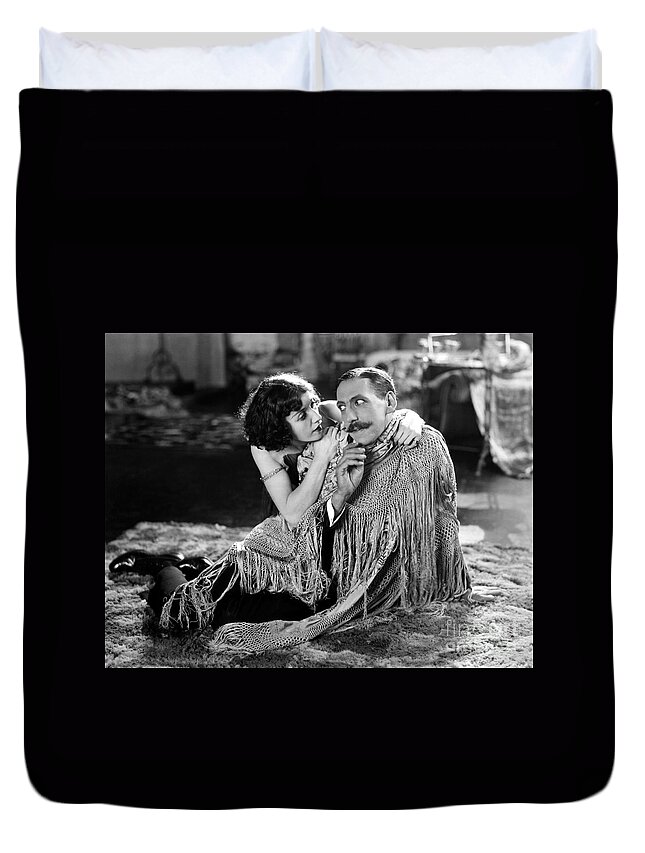 -couples- Duvet Cover featuring the photograph Silent Film Still: Couples #5 by Granger