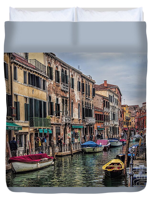Venice Duvet Cover featuring the photograph Venice #6 by Shirley Mangini