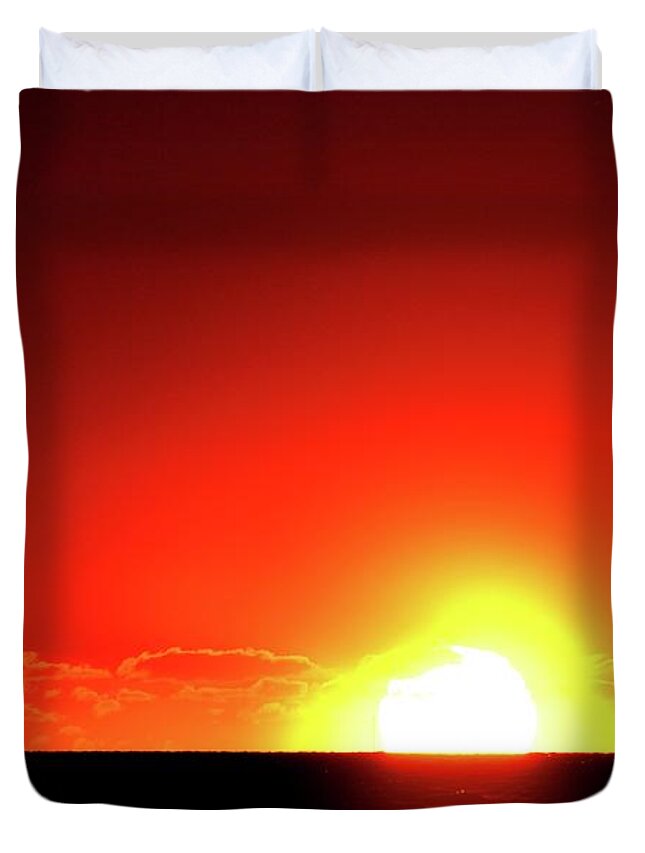 Sunrise Duvet Cover featuring the photograph 5.35.58 AM June 12-2016 #53558 by Lyle Crump