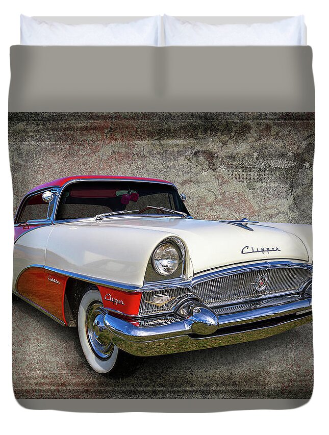 Car Duvet Cover featuring the photograph 55 Clipper by Keith Hawley