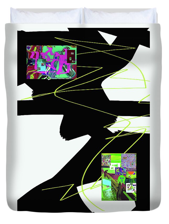 Walter Paul Bebirian Duvet Cover featuring the digital art 6-22-2015dabcdefghijklmnopqrt by Walter Paul Bebirian