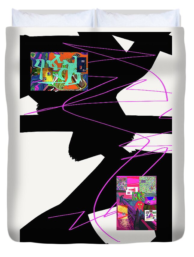 Walter Paul Bebirian Duvet Cover featuring the digital art 6-22-2015dabcdefghijklmnopqrtuvwxyzabcdefg by Walter Paul Bebirian