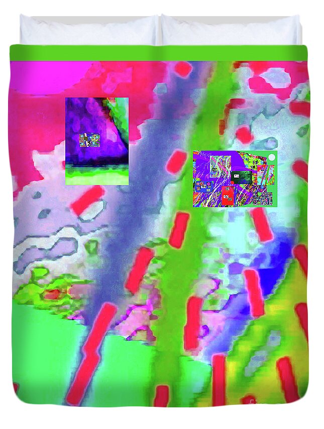 Walter Paul Bebirian Duvet Cover featuring the digital art 6-28-2015cabcdefghijklmnopqrtuvwxyzabcdefghijkl by Walter Paul Bebirian