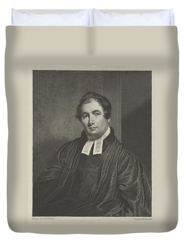 Asher Brown Durand Duvet Cover featuring the painting Asher Brown Durand #6 by MotionAge Designs