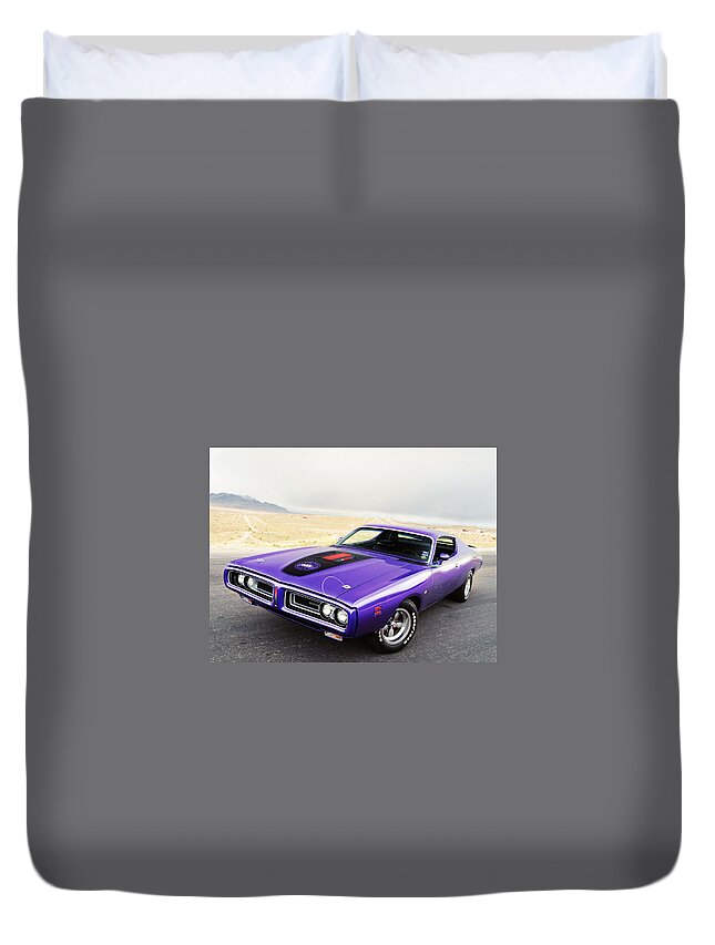 Dodge Charger Super Bee Duvet Cover featuring the photograph Dodge Charger Super Bee #6 by Jackie Russo