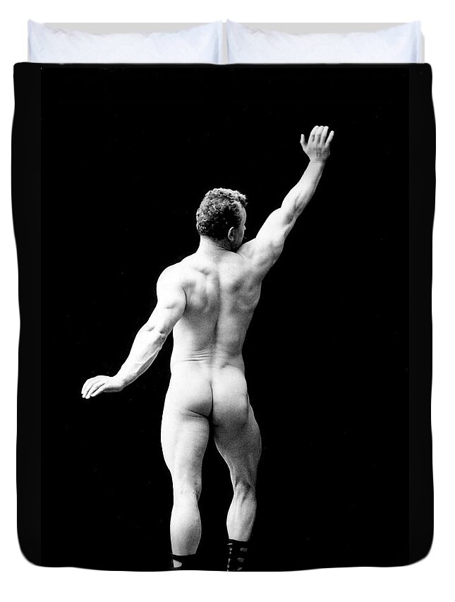 Erotica Duvet Cover featuring the photograph Eugen Sandow, Father Of Modern #6 by Science Source