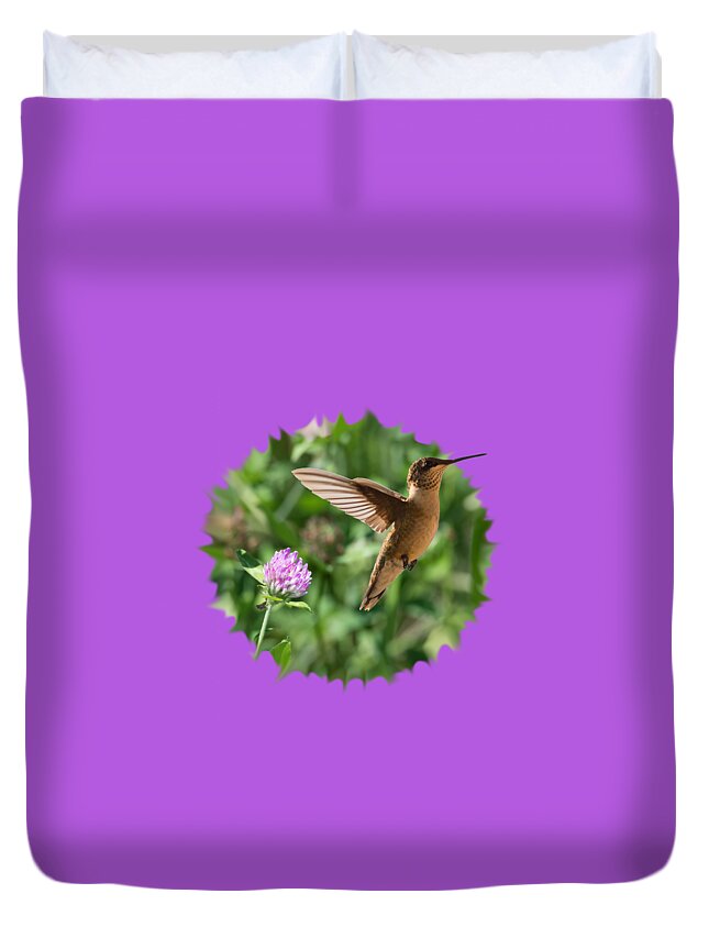 Hummingbird Duvet Cover featuring the photograph Hummingbird by Holden The Moment