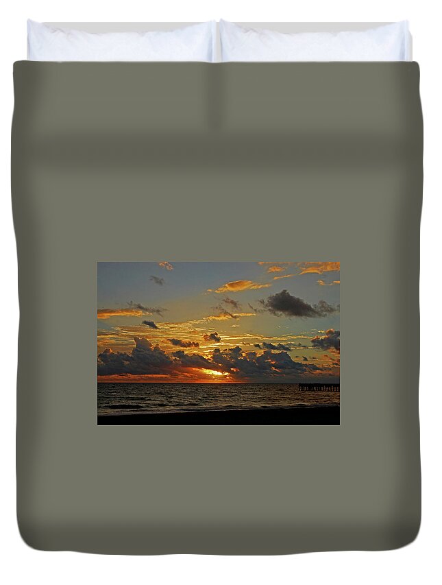 Sunrise Duvet Cover featuring the photograph 6- Juno Beach by Joseph Keane