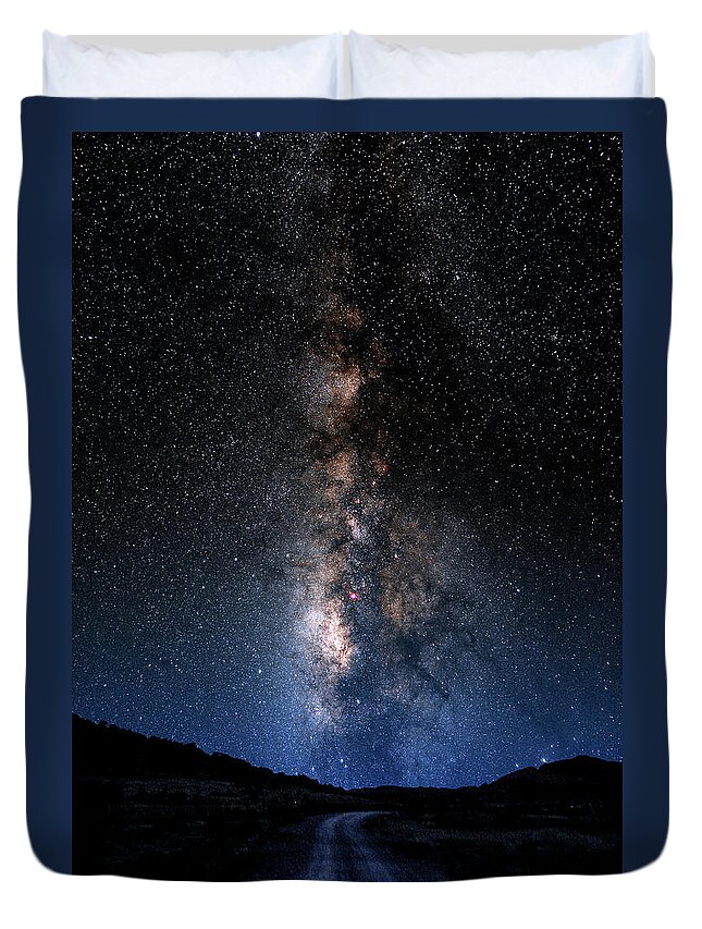 Astronomy Duvet Cover featuring the photograph Milky Way #6 by Larry Landolfi