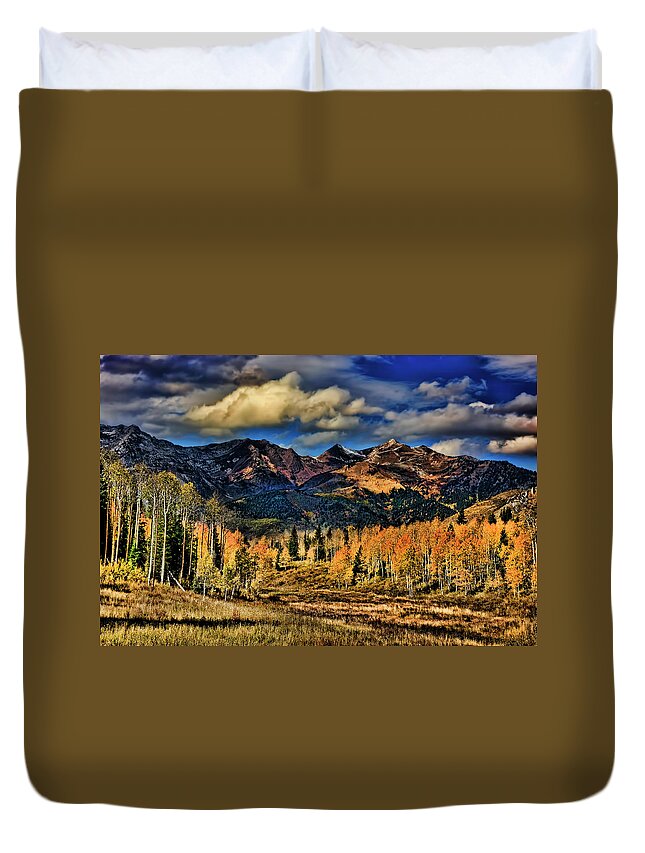 Autumn Duvet Cover featuring the photograph Rocky Mountain Fall by Mark Smith