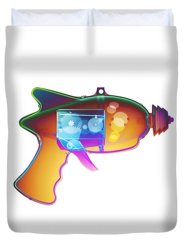 X-ray Art Duvet Cover featuring the photograph X-ray Ray Gun #2 #6 by Roy Livingston