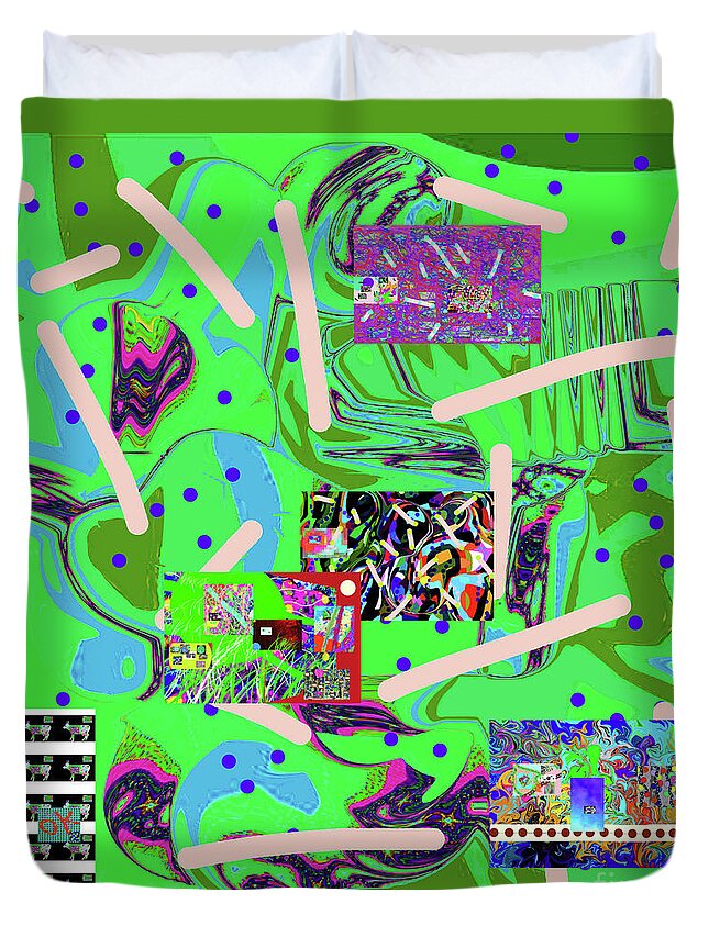 Walter Paul Bebirian Duvet Cover featuring the digital art 7-7-2015abcdefghijklmnop by Walter Paul Bebirian