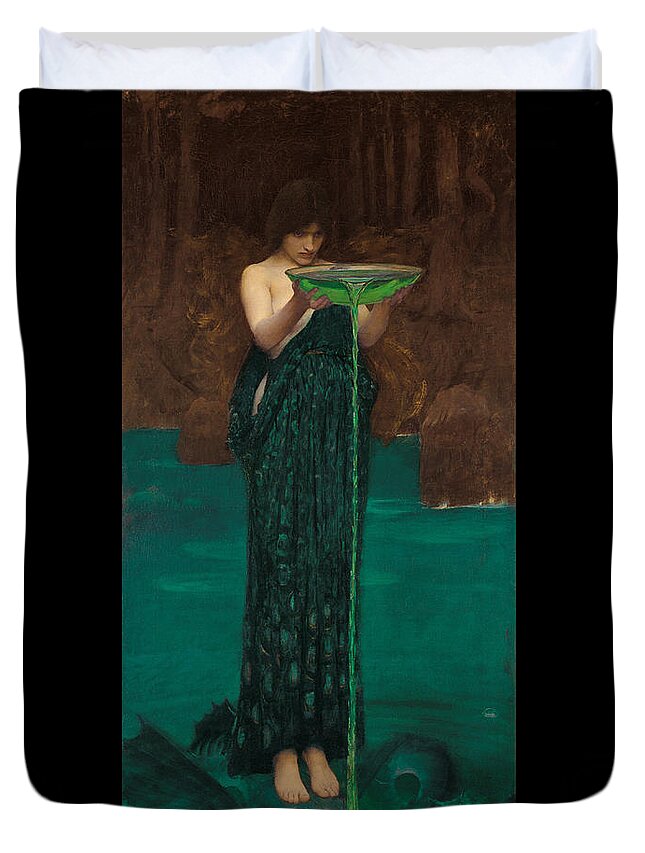 John William Waterhouse Duvet Cover featuring the painting Circe Invidiosa #8 by John William Waterhouse