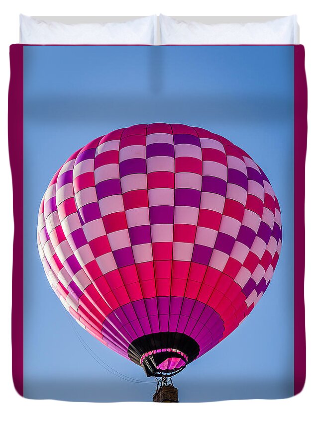  Duvet Cover featuring the photograph Hot air balloon #7 by SAURAVphoto Online Store