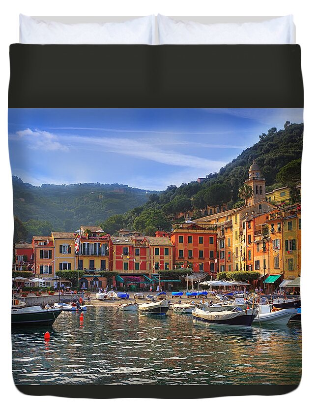 Portofino Duvet Cover featuring the photograph Portofino #7 by Joana Kruse