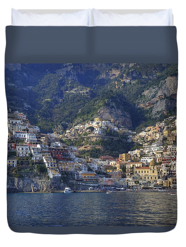 Positano Duvet Cover featuring the photograph Positano - Amalfi Coast #7 by Joana Kruse