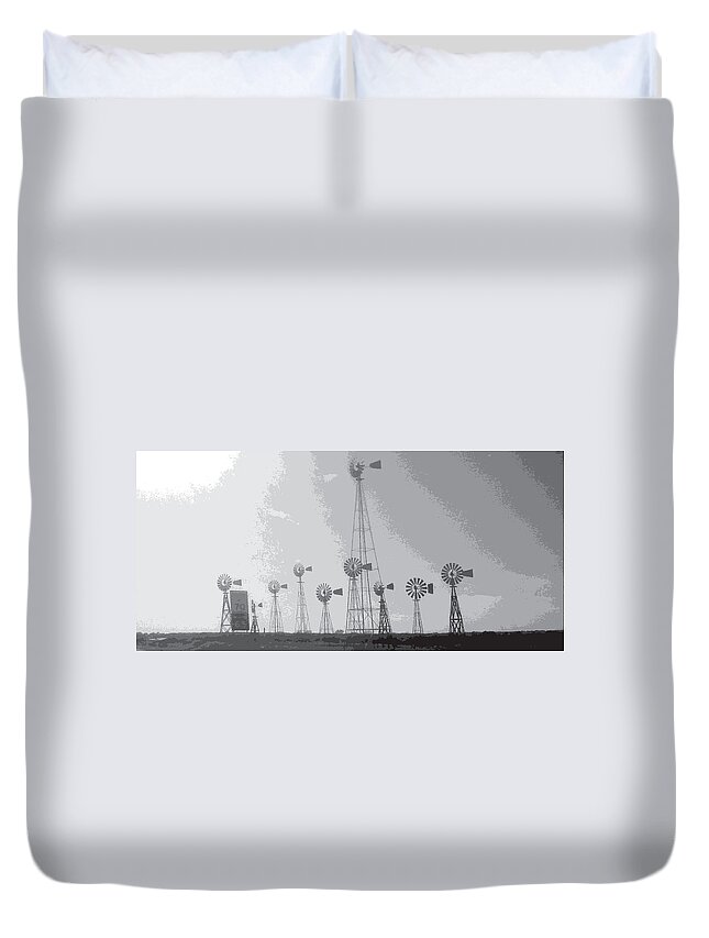 Texas Duvet Cover featuring the photograph 70/mph by Max Mullins