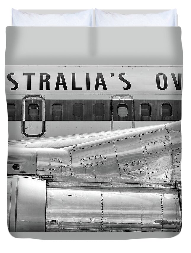 Fine Art Duvet Cover featuring the photograph 707 Nacelle and Fuselage by Chris Buff