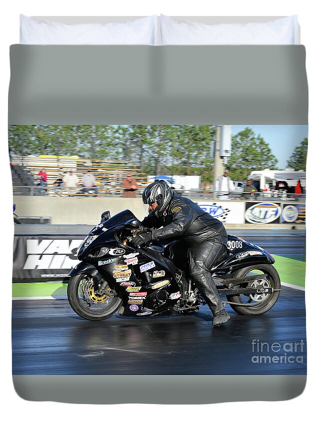 Motorcycle Duvet Cover featuring the photograph Mancup SGMP 2017 by JT #71 by Jack Norton