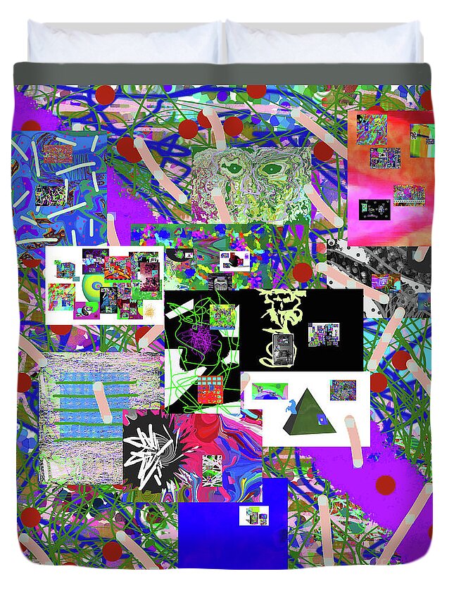 Walter Paul Bebirian Duvet Cover featuring the digital art 8-30-2016n by Walter Paul Bebirian