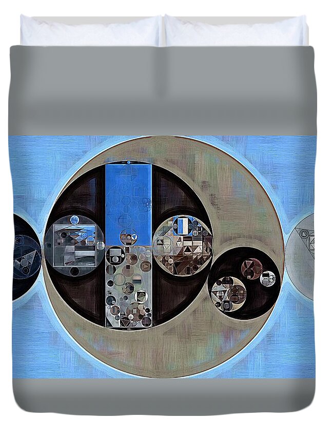 Fantastical Duvet Cover featuring the digital art Abstract painting - Onyx #8 by Vitaliy Gladkiy