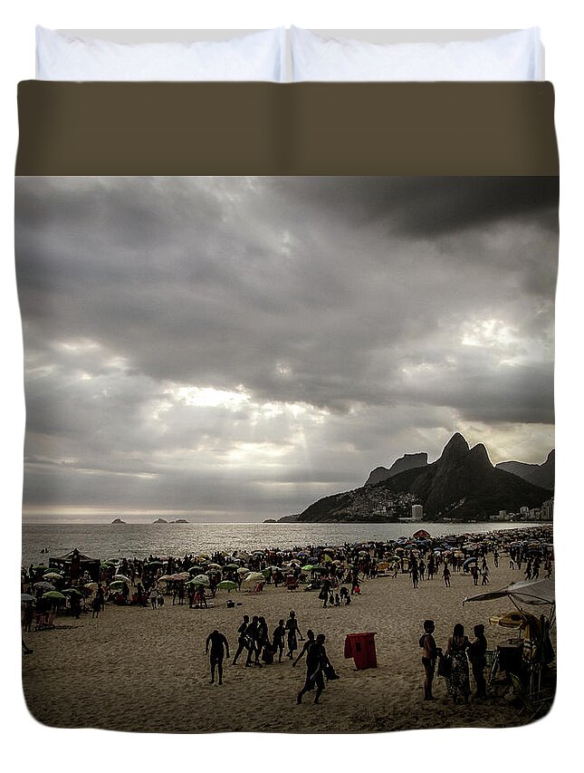Ipanema Beach Duvet Cover featuring the photograph Ipanema Beach #8 by Cesar Vieira