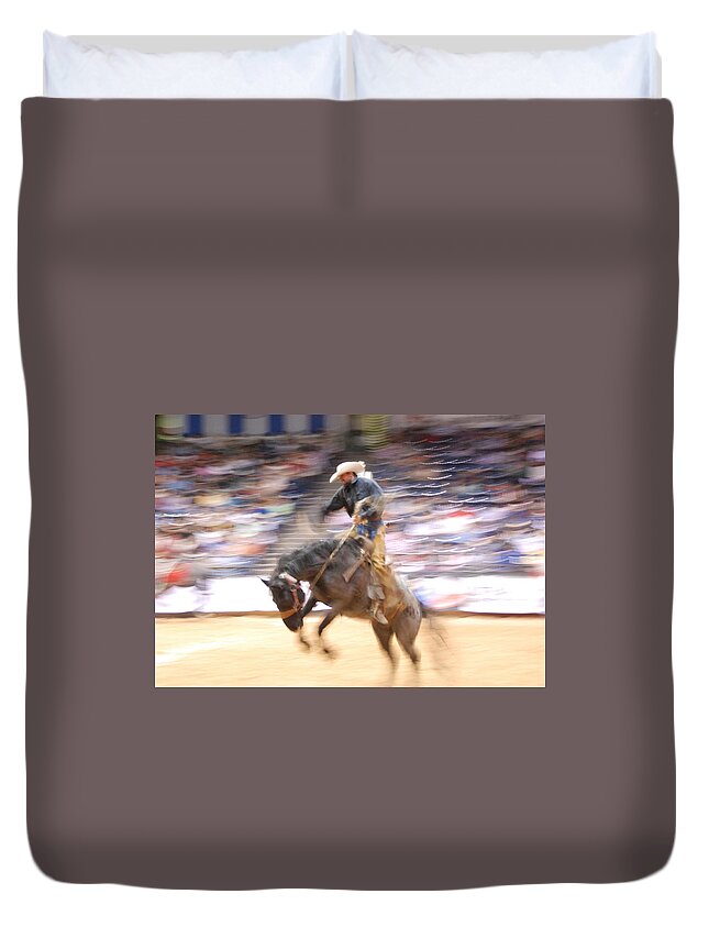 8 Seconds Duvet Cover featuring the photograph 8 Seconds by Irina ArchAngelSkaya