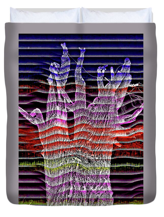 Abstract Duvet Cover featuring the photograph 8102-1 by Burney Lieberman